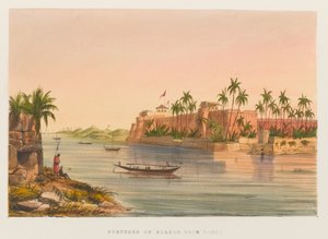Fortress of Bukkur from Roree by Sir Keith A. Jackson