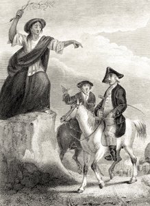 Meg Merrilies Predicting the Fall of the House of Ellangown, Illustration from 