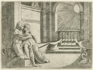 Abimelech Sees Isaac Caressing Rebekah (Biblical Scenes, Historia del Testamento Vecchio)