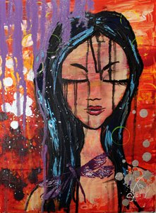 Serene Dragonfly Woman by Sofia Toborg