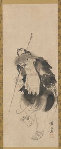 Gama Sennin Chinese Hou Xiansheng and his three-legged toad, Edo period, 18th century