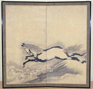 Horse Jumping, Japanese, Edo period, c.18th century