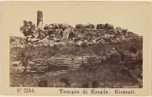 Temple of Hercules, Agrigento by Sommer and Behles