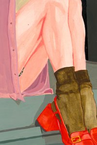 Colorful Legs Red Shoes