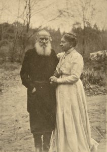 Russian author Leo Tolstoy and his wife, Sophia, Russia, 23 September 1910