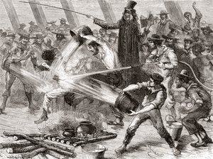 A Line Crossing Ceremony Aboard the Simon Bolivar by Spanish School