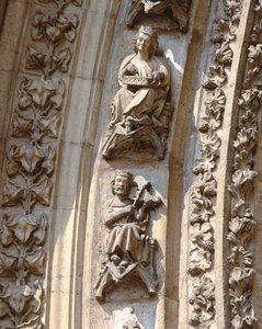 Archivolt of the Central Portal of the West Facade, (Detail) by Spanish School