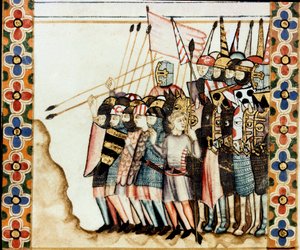 Army of the Crusaders (Detail from a Manuscript of the Song of Saint Mary) by Spanish School