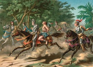 Capture of the Chief Caonabo on Hispaniola by Spanish School