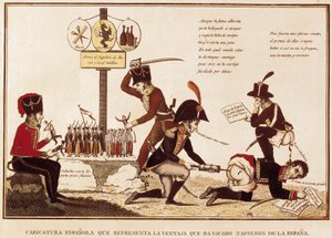 Cartoon of the Benefits Obtained by Napoleon Bonaparte in Spain