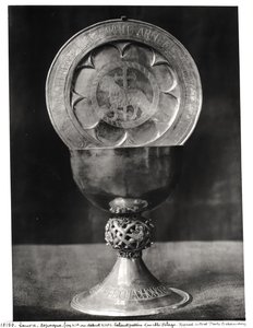 Chalice and Eucharist Plate, belonging to the Abbot Pelage