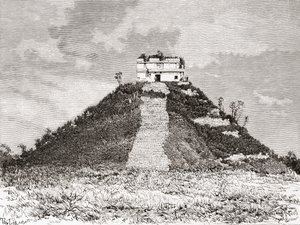 El Castillo at Chichen Itza by Spanish School