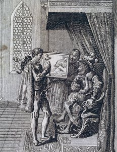 Christopher Columbus offering his services to the King of Portugal