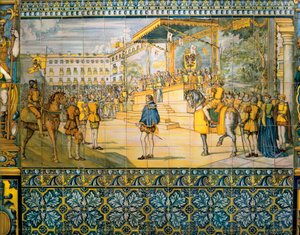 Celebrations in Valladolid in honor of Philip II of Spain in May 1559
