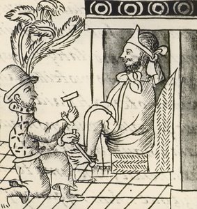 Codex of the Conquest of Mexico: Outbreak of War, The Aztec Emperor Montezuma Put in Irons