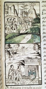 Codex of the Conquest of Mexico: The Emissaries of Montezuma Meeting the Spanish by Spanish School