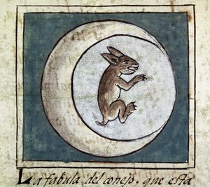 Codex of the conquest of Mexico: the rabbit in the moon