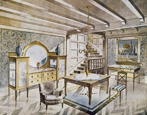 Design of Sitting Rooms, Circa 1900 by Spanish School