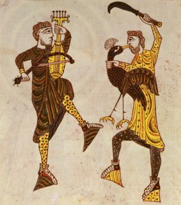Two Men Dancing, from the Beatus Apocalypse from Santo Domingo de Silos by Spanish School