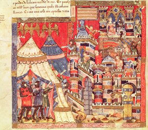 The Greek Camp and the City of Troy, from the Codex Benito Santa Mora