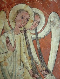 Funerary Monument, Angels with Trumpets of Judgment (detail)