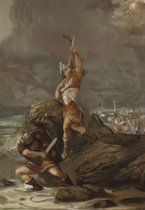 Gauls Firing Arrows at the Sky in an Attempt to Calm a Storm by Spanish School