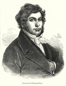 Jean-Francois Champollion, French scholar, philologist and decipherer of Ancient Egyptian hieroglyphs by Spanish School