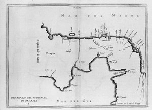 Map of Central America (Panama) from a Spanish Volume of Trips by Spanish School