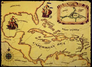 Map of the Spanish Main by Spanish School