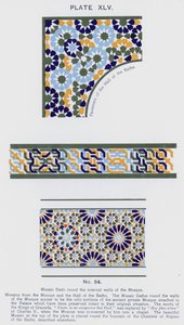 Mosaic Dado round the internal walls of the Mosque by Spanish School
