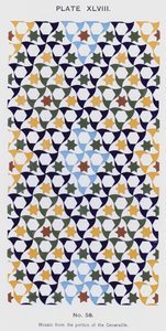 Mosaic from the portico of the Generalife by Spanish School