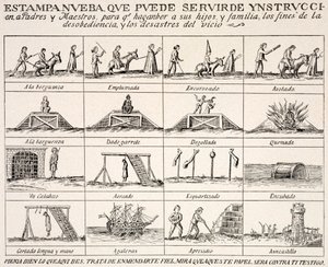 Pictorial treatise on morality by Spanish School