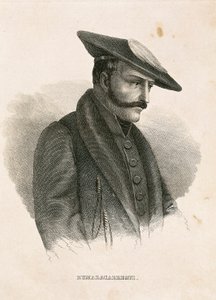 Portrait of Tomas Zumalacarregui, character from the Spanish Campaign or War of Independence and First Carlist War (engraving) by Spanish School