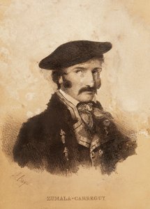 Portrait of Tomas Zumalacarregui (1788-1835), character from the Spanish Campaign or War of Independence and First Carlist War