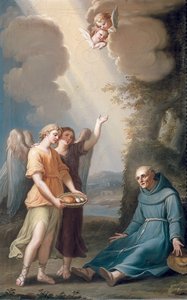 Saint Sebastian of Aparicio Receiving Food from Angels