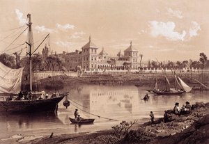 Seville, San Telmo Palace on the bank of the Guadalquivir River. Andalusia, Spain