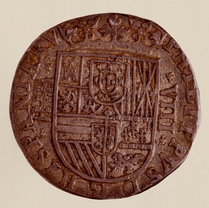 Silver Coin (8 Reales) from Spain: Reign of Philip II (1589)