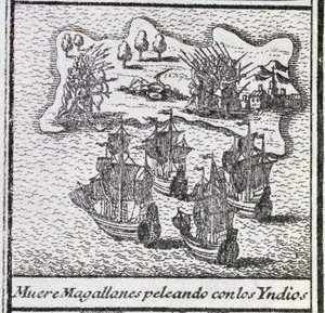 The Death of Magellan in a Battle with the Indians by Spanish School
