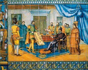 The presentation of the new urban plans to King Philip II of Spain