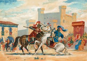 Tournament in the Middle Ages by Spanish School