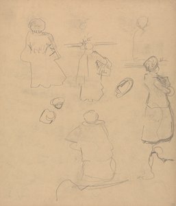 Cave of the Golden Calf: Studies of a Woman in a Coat and Hat by Spencer Frederick Gore