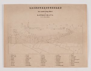 Copenhagen Seen from Nikolaj Tower, Orientation Sheet to the Northwest Part by Søren Henrik Petersen