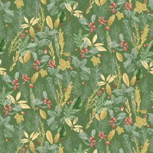 Holiday Holly Pattern Dark by Stacy Hsu