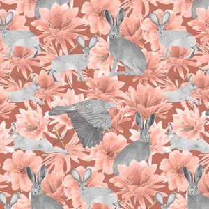 Mojave Desert Jackrabbit Pattern by Stacy Hsu
