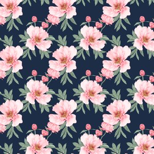 Peony Pattern Dark by Stacy Hsu
