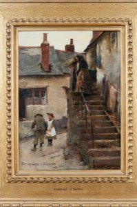 Children in a Newlyn Street