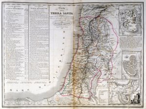 Map of Palestine also showing the boundaries of each tribe. A. Stucchi by Stanislao Stucchi