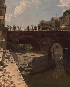 Bridge in a French City by Stanislas Victor Edouard Lepine