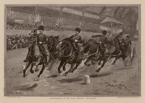 Gun-galloping at the Royal Tournament by Stanley L. (after) Wood