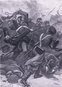 Inkerman: The 55th (2nd Border) Regiment charging the Russians by Stanley L. Wood